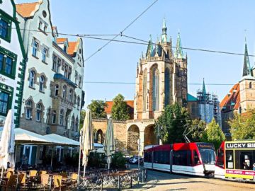 Germany Erfurt City – attractions, street scenery, impressions