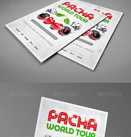 Pacha World Tour Party Flyer, PSD Template