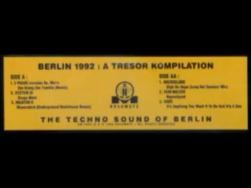 The sound of Berlin Club Tresor 1992