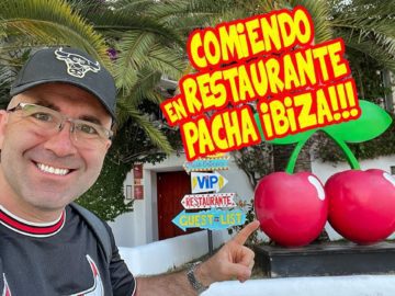 Comiendo en el RESTAURANTE de la DISCOTECA PACHÁ en IBIZA…