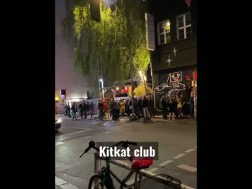 The line for the Kitkat club in Berlin on a