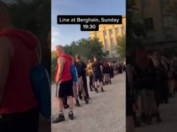 Berghain Berlin Waiting Queue ⛓🇩🇪 #berghain #berlin #sunday #club #techno