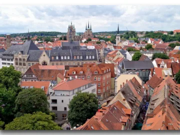 Erfurt – Blick auf die Krämerbrücke und Dom