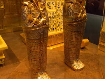 Two gold sarcophagi
