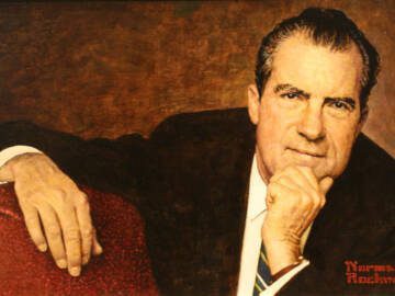 1968 portrait of Pres. Richard Nixon by Norman Rockwell