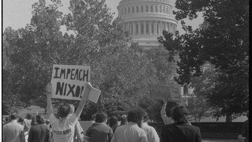 Protest firing of special prosecutor by Nixon: 1973