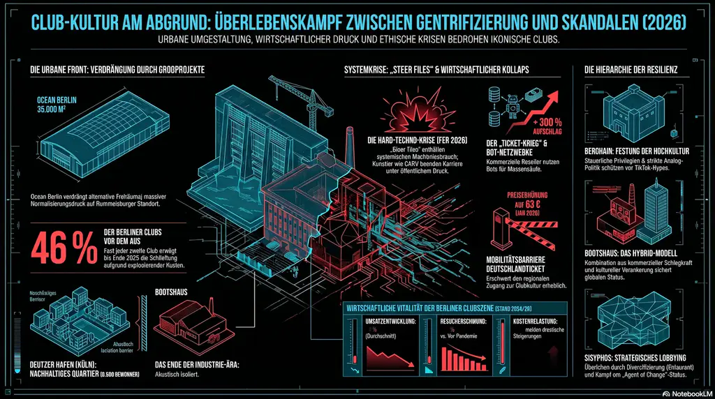 Bootshaus, Berghain, Sisyphos: Wer überlebt den Mix aus Gentrifizierung, Ticket‑Krieg und Hard‑Techno‑Skandalen? 2 clubkultur berlin krise ig